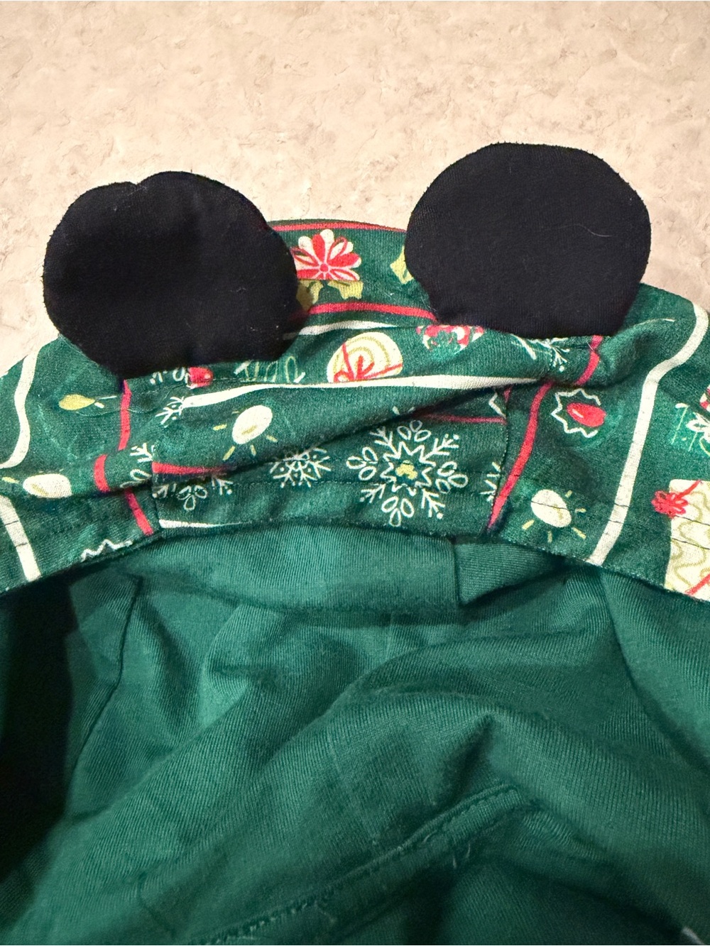 Disney Holiday Mickey and Minnie One-Piece Hooded Pajamas - Kids Size 11/12 - Picture 6 of 7